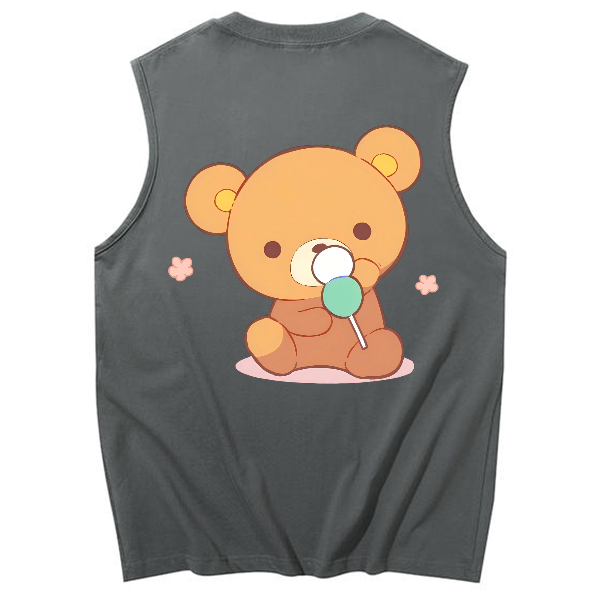 （画像用） リラックマ リラックマ キイロイトリ Rilakkuma Korilakkuma Kiiroitori コットン100％タンクトップ（背面プリント）